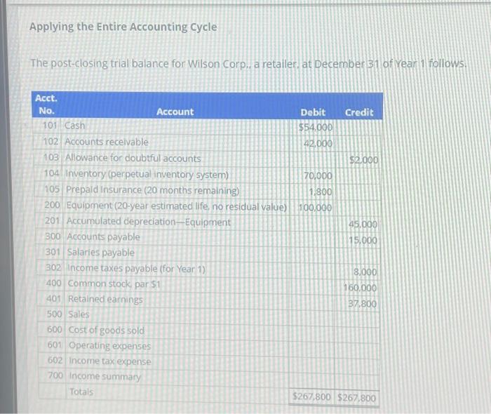  f. Prepare an adjusted trial balance. h. Prepare the closing entries,