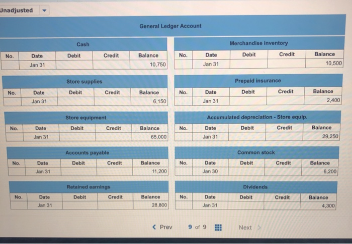 adjusting journal entries. For transactions 5-8, prepare the required closing entries. View