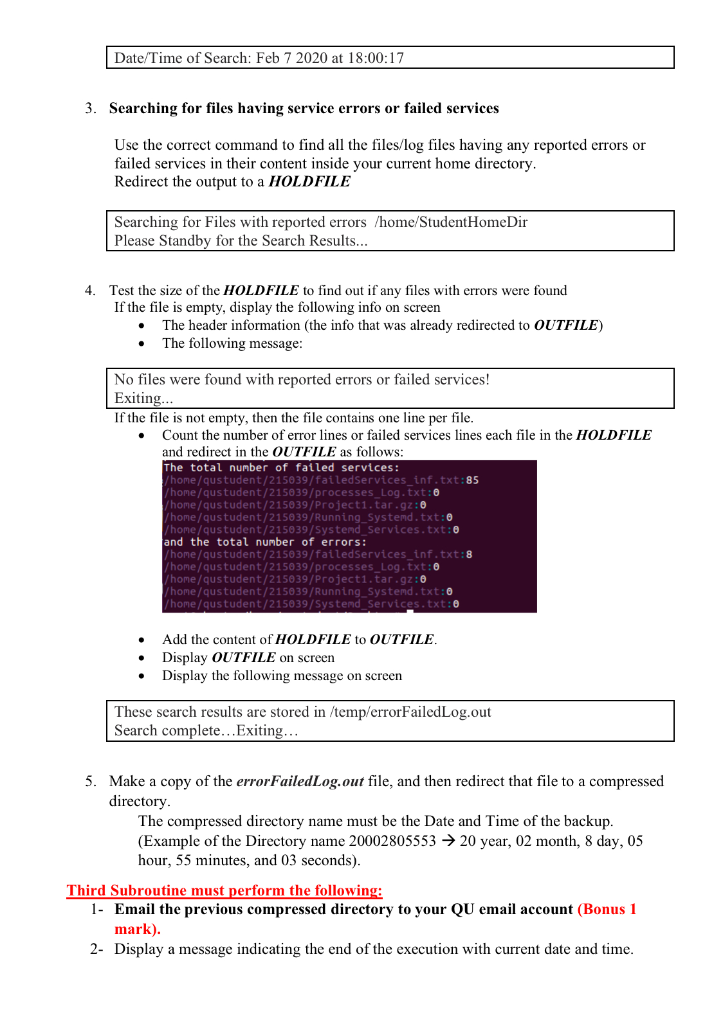 describing briefly the requited tasks. *************************************** USAGE: This script will run infinitely