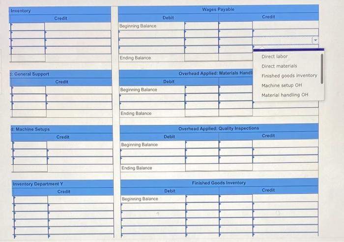 Cost Flows through T-Accounts (LO 9-5, 7) LaFontaine Accessories makes a variety