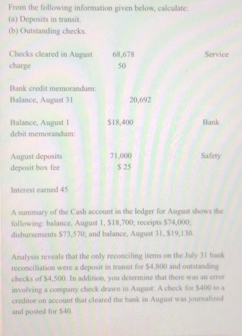 the following financial statements: a)- Income Statement b)- Retained Earnings Statement c)-