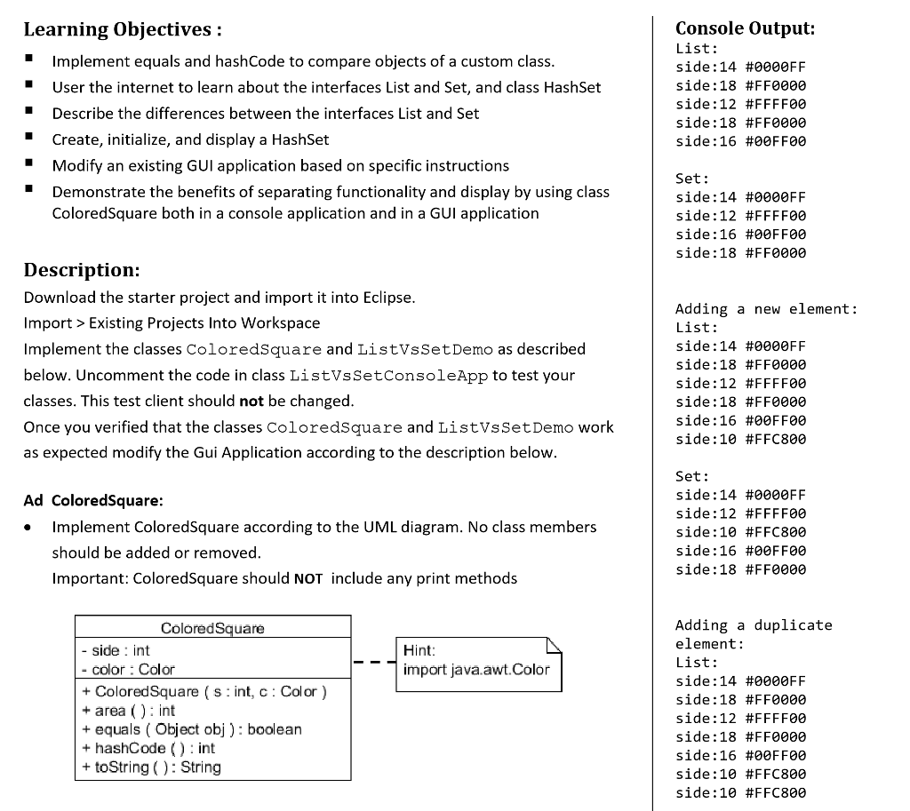 What is the finished code in Java? Some code to start is