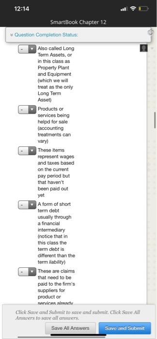 definitions of these accounting variables on the asset side of the balance