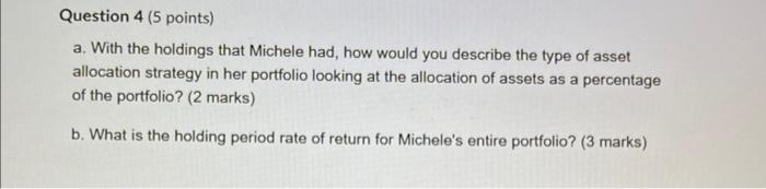 of ownership, Michele sold the stock for $22.45 per share. a. What