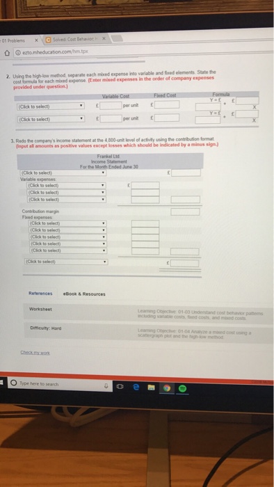 appreciated! Thanks! ACCOUNTING Problems Questio 100 points Frankel Ltd, a Brtish merchandising