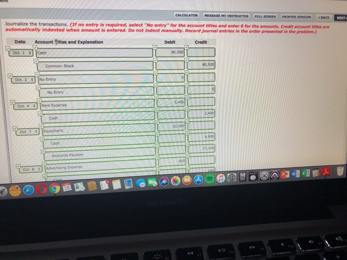 Exercise 3-18 (Part Level Submission) Blue Spruce Corp. provides security services. Selected