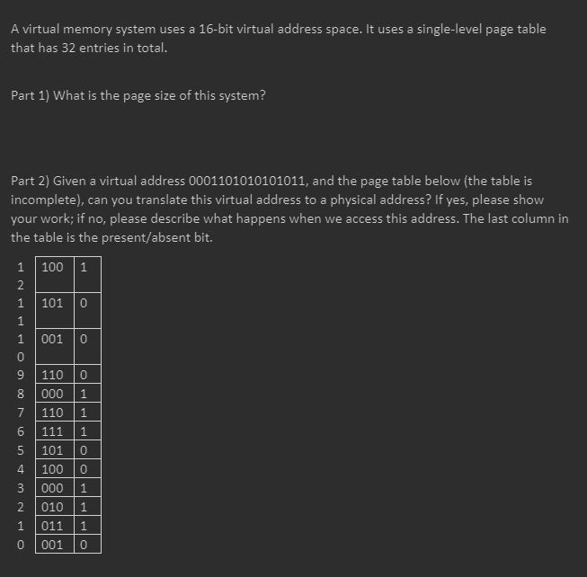 \1ConText is for Operating System Homework - please show all step for