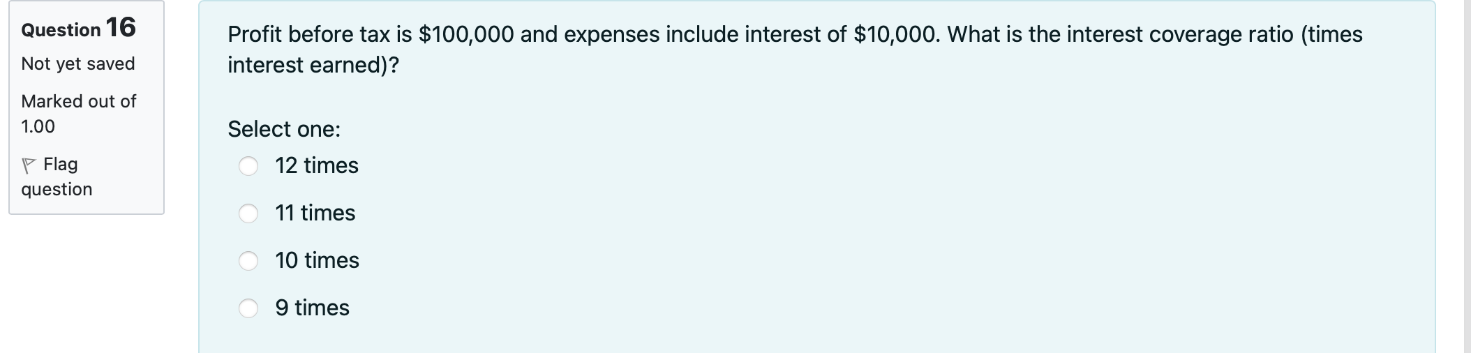 Need help with this practice question. Thank you in advanced! Question 16