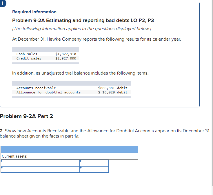 P3 [The following information applies to the questions displayed below.) At December