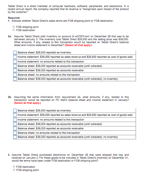 Tablet Direct is a direct marketer of computer hardware, software, peripherals,
