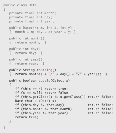 (x, y) Date, a Date is identifified by (month, day, year) String,