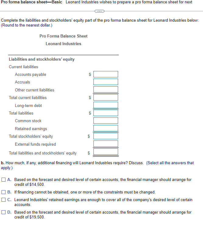 expects sales to total $3,000,000. The following information has been gathered. (1)