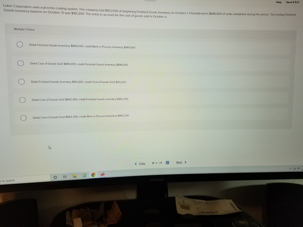  Help Save & Exit Luker Corporation uses a process costing system.