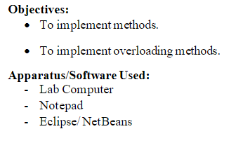 should have fourMethods namely add, subtract, divide, multiply. Each method receives two