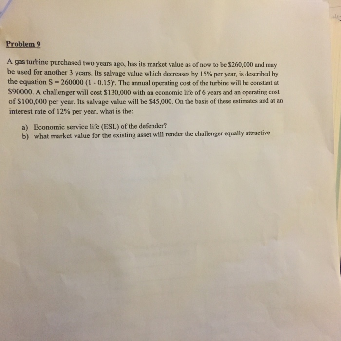  Not using excel. What formulas are needed to solve? A gas