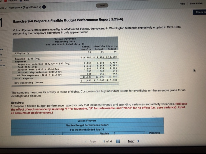  Help Save & ter 9 - Homework (Algorithmic 2) Check m