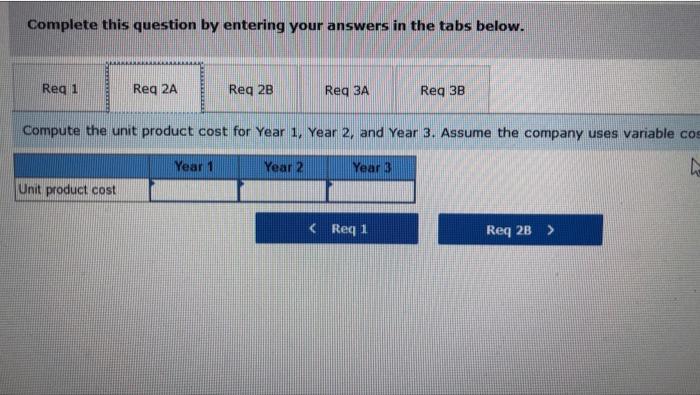 following information pertains to each of the company's first three years of