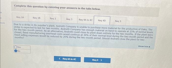 entering your answers in the tabs below. Req 1A Reg 1B Reg