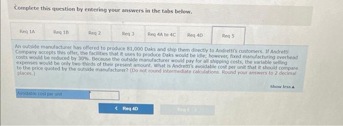 2 Reg 3 Req 4A to 4C Reg 4D Reg 5 Due