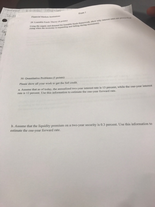  Llsing the mpply and deand 30. Quantitative Problems (5 points) Please