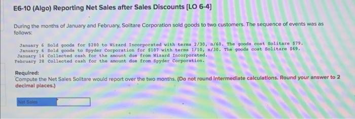 (Algo) Reporting Purchases, Purchase Discounts, and Purchase Returns Using a Perpetual Inventory