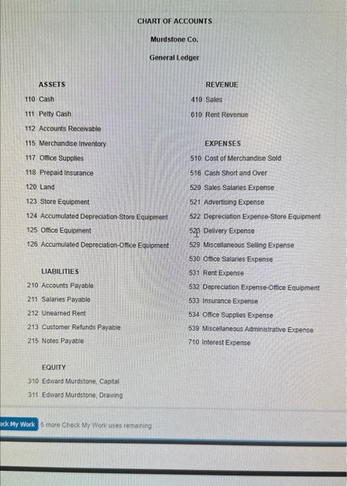 Salaries Expense LIABILITIES 531 Rent Expense 210 Accounts Payable 532 Depreciation Expense-Office