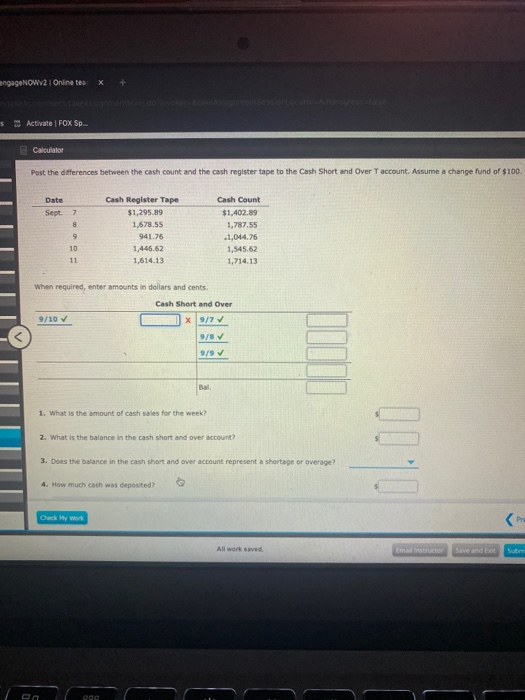  angageNOWV2 | Online tes X + s Activate FOX Sp... Calculator