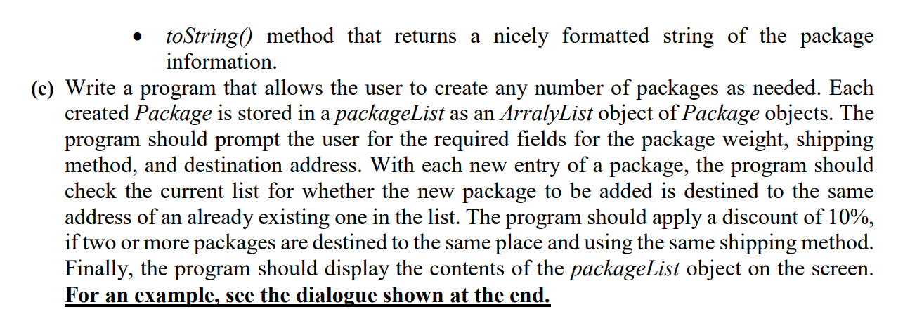 a class encapsulating the concept of an address, called Address, having a
