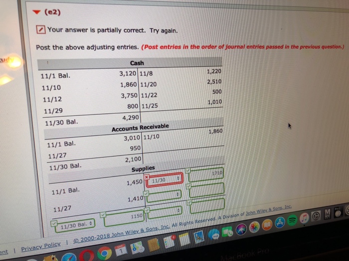 were the account balances of Soho Equipment Repair. CALCULATOR MESSAGE HY INSTRUCTOR