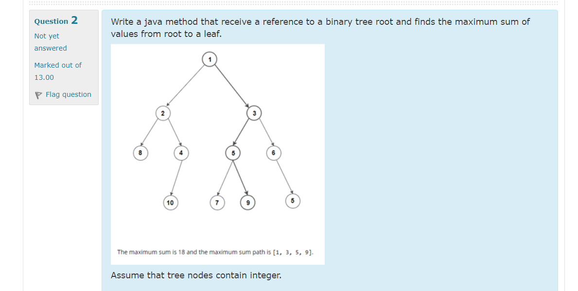  Data Structure in java Question 2 Write a java method that