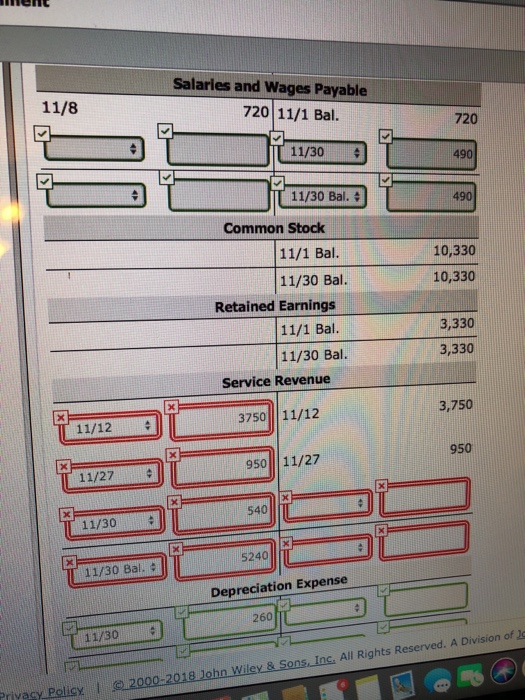 10,330 3,330 $17,910 3,120 Accumulated Depreciation-Equipment 3,010 Accounts Payable 1,450 Unearned Service