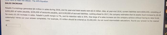 were $1.3 million and accounts payable were $300,000. Sales, which in 2016