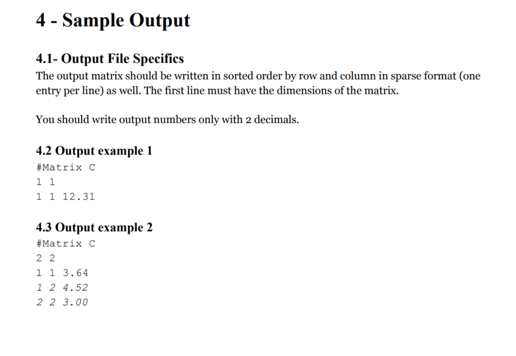 must ask the user for the names of the files in the
