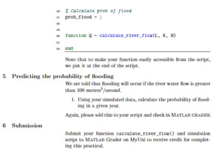 weir. For a sharp crested rectangular weir the flow Q (metres second)