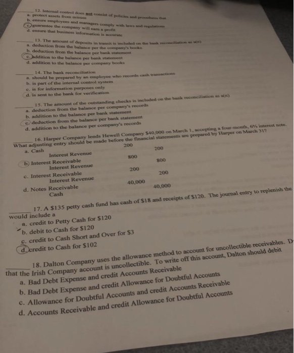  12. Inte al control d protects from e guarantee the company