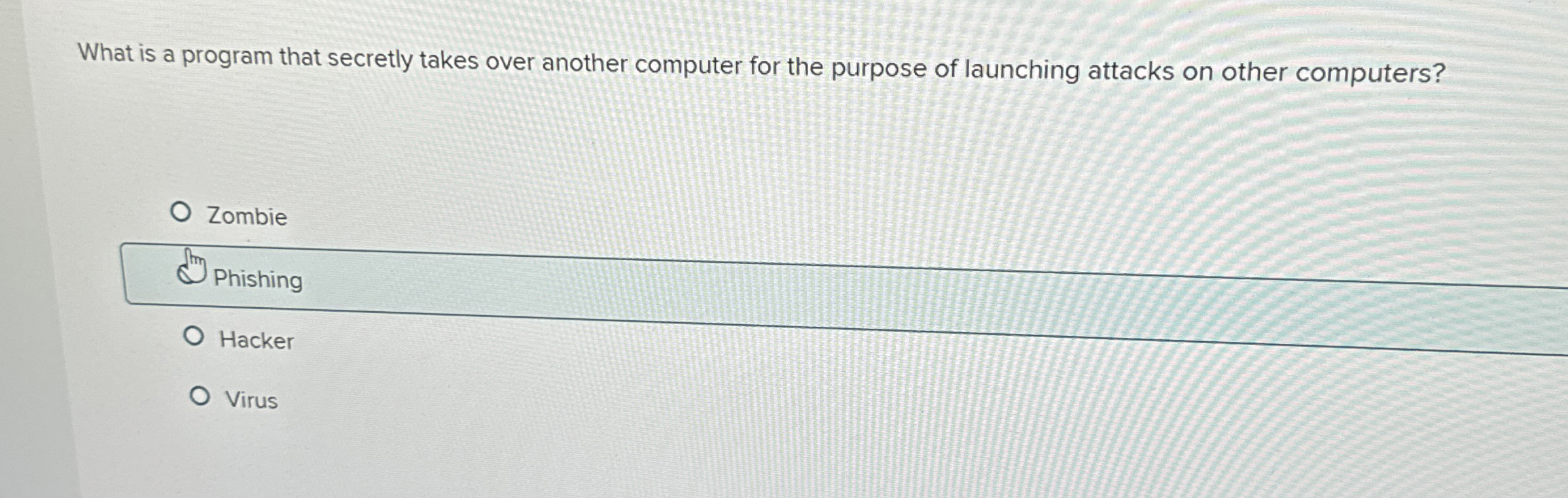  What is a program that secretly takes over another computer for