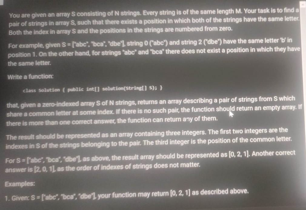  java8 solution please. You are given an array S consisting of