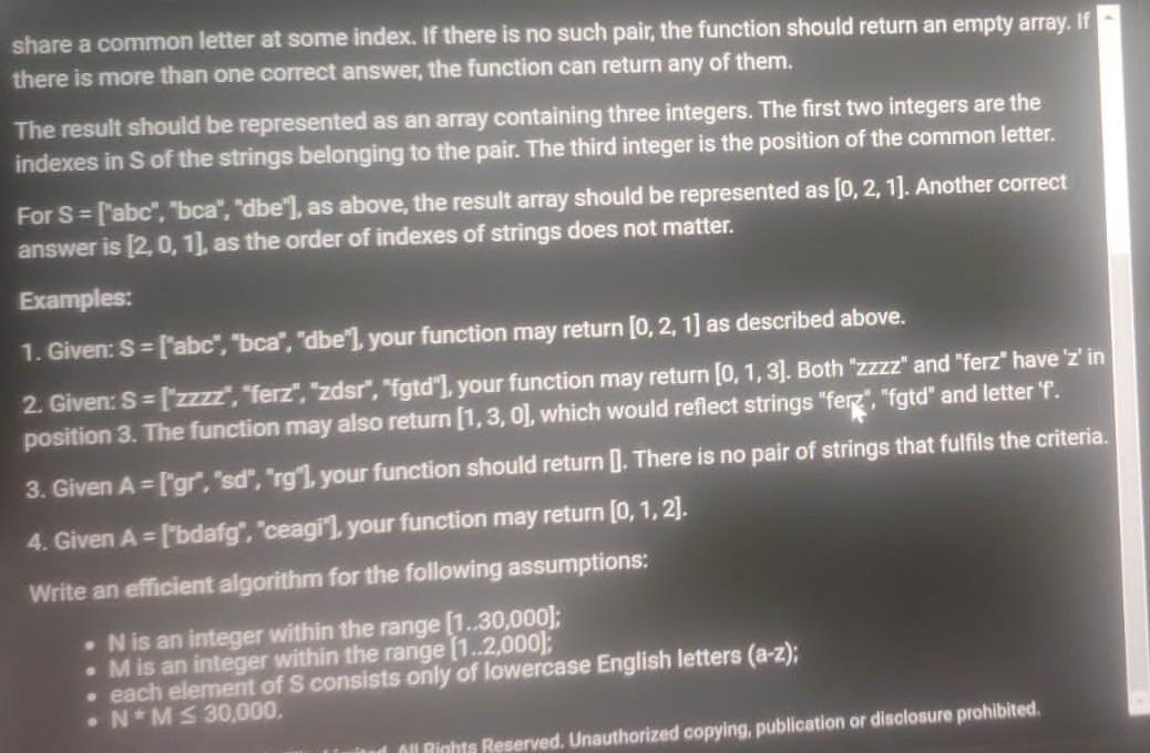 N strings. Every string is of the same length M. Your task