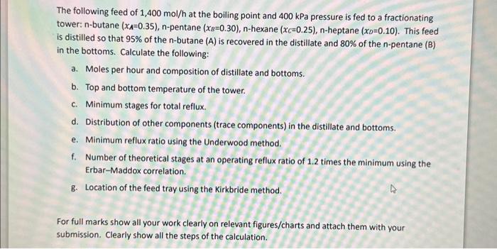  (unit operation 1 questions) Please solve the following problem in detail