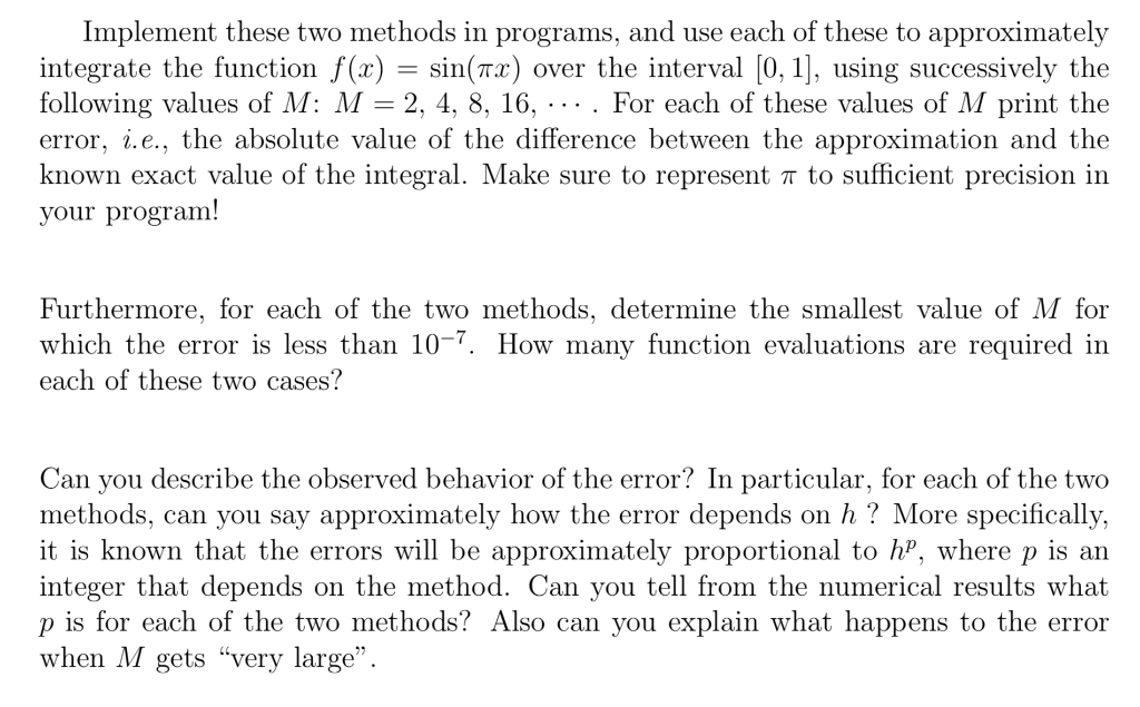 function f(x) over the interval [0, 1]. Let M be a positive