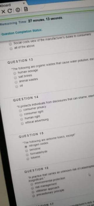 ecological approach environmental rights market approach natural resources protection approach QUESTION 4