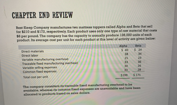  Fully explain please trying to study CHAPTER END REVIEW Best Sleep