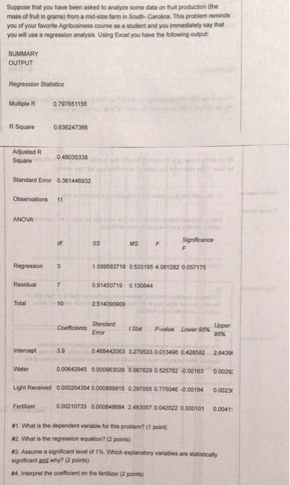  Suppose that you have been asked to analyze some data on