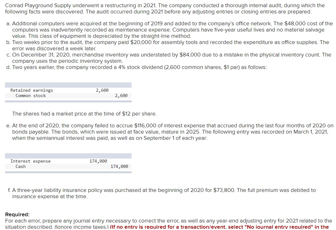1 Record entry necessary for error correction. 2 Record adjusting journal entry
