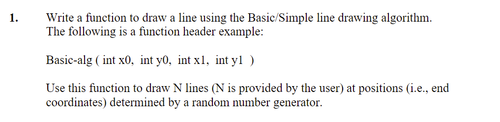 Write a function to draw a line using the Basic/Simple line