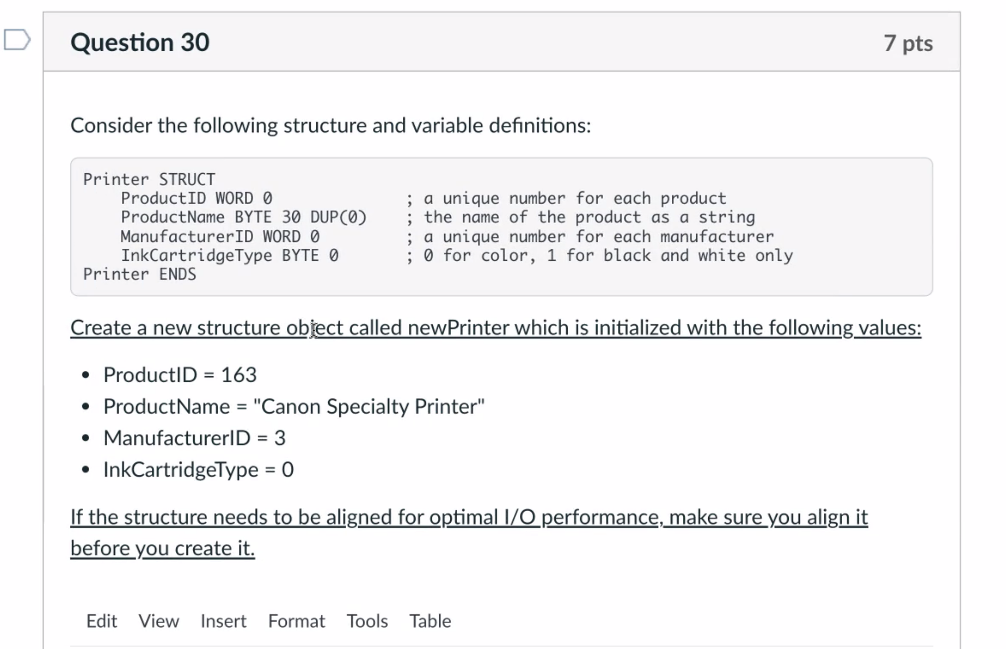 Please answer this question in MASM Assembly language, and Please read the