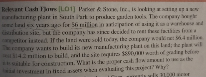  USE EXCEL AND SHOW EXCEL FORMULAS Parker & Stone, Inc., is