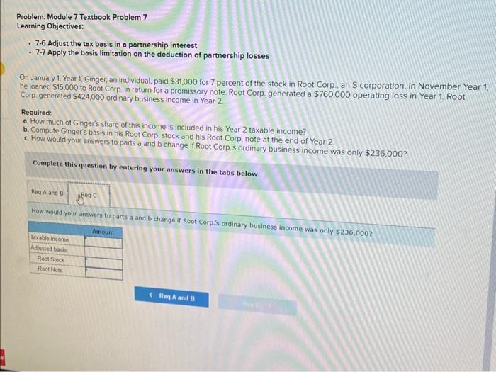 bosis in a portnership interest - 7-7 Apply the basis limitation on