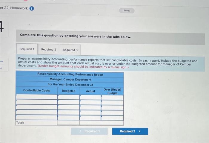 The Camper and Trailer operating departments manufacture products and have their own