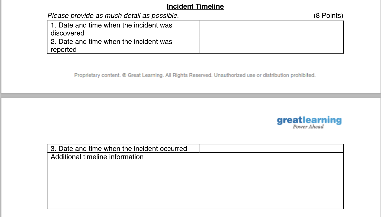 afteraction review, which lays out and critiques the chain of events so